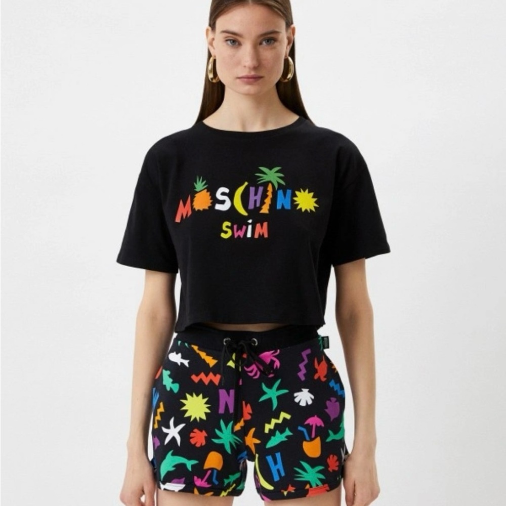 Moschino Black Multicolor Graphic Set